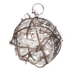 Suspension pour sapin boule en rotin paillettes 7, 5 cm