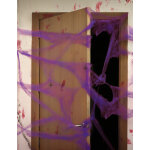 Toile d'araign�e violette avec araign�es 20 g halloween