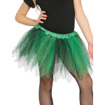 Tutu bicolore noir et vert  paillettes fille