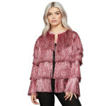Veste de festival  franges rose