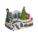 Village de nol lumineux sapin 18 x 12 x 13 cm