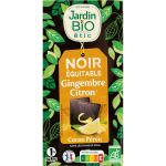 Chocolat noir gingembre citron - bio Chocolat noir gingembre citron - bio