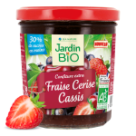Confiture extra fraise cerise cassis - bio Confiture extra fraise cerise cassis - bio