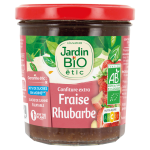 Confiture extra rhubarbe fraise - bio Confiture extra rhubarbe fraise - bio