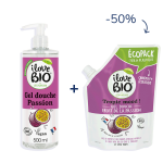 Duo flacon et ecopack gel douche fruit de la passion
