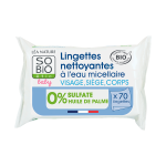 Lingettes nettoyantes � l'eau micellaire