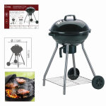 Barbecue rond avec couvercle diam 47 x 82 cm