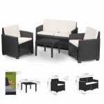 Ensemble de jardin arena - table + canap + 2 fauteuils