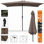 Parasol taupe soleil 180 gr - 2 x 3 m