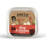Appetite barquettes terrine pour chien adult au boeuf et poulet 150g