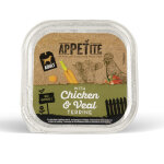 Appetite barquettes terrine pour chien adult au poulet et veau 150g