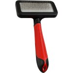 Flamingo brosse slicker douce m + poign�e pour chien