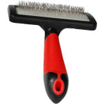 Flamingo brosse slicker douce l + poign�e pour chien