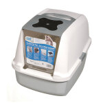 Cat it maison de toilette avec toit 55x40x45cm gris pour chat