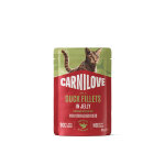 Carnilove nourriture humide pour chats au canard enrichi en herbe � chat en gel�e 24x85g