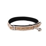 Collier chat strass beige