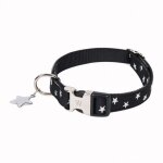 Collier star noir 12mm 22 - 32cm