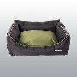 Corbeille domino 70 x 60 cm noir / kaki