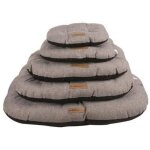 Coussin olron ovale l gris clair 61 x 39 x 11 cm