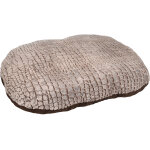 Coussin snoozzy ovale fermeture eclair brun 120x84x12cm