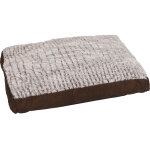 Coussin snoozzy rectangulaire fermeture eclair brun 80x55x10cm