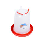 Duvo + abreuvoir � vis avec poign�e 10l transparent / rouge