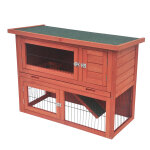 Duvo + clapier bonnie woodland classic pour lapins brun 95x45x70cm