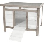 Duvo + clapier howie 2 woodland cottage pour lapins 60x50x47cm