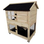 Duvo + clapier woodland avec roues flappy pinus 98x65x113cm