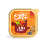 Edgard & cooper adult barquette pour chien poulet & dinde 300g