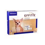 Effitix spot on - chien 1, 5 - 4kg - 4 pipettes