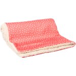 Flamingo couverture lief rectangle beige & rouge 100x70x2cm