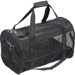 Flamingo divina sac de transport moyen pour chat et chien noir 46x28x29cm