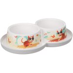 Flamingo duplex ray gamelle double pour chat blanche 2x350ml