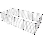 Flamingo enclos modulaire peter noir 12 panneaux 140x70x35cm