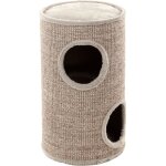 Flamingo greta petit arbre � chat avec cachette gris 35x35x60cm