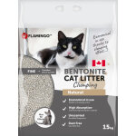 Flamingo litiere pour chats bentonite can nature fin 15kg