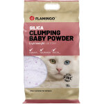 Flamingo liti�re pour chats silice fine agglom�rante poudre bebe 15l