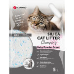 Flamingo liti�re pour chats silice fine agglom�rante poudre bebe 5l