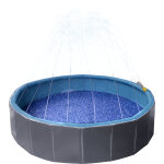 Flamingo sprinkle piscine pour chiens ronde gris / bleu 80x20 cm