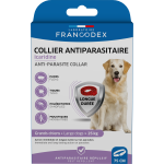 Francodex collier antiparasitaire en icardine rouge pour grand chien 75cm