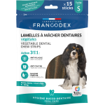 Francodex lamelles vgtales  mcher dentaires s pour petits chiens 15 pices