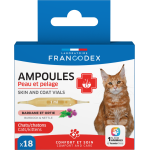 Francodex peau et pelage ampoules pour chat et chatons 18 pi�ces