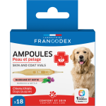 Francodex peau et pelage ampoules pour chiens et chiots 18 pi�ces