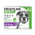 Frontline combo l chien 20 à 40kg - 4 pipettes Frontline combo l chien 20 à 40kg - 4 pipettes