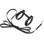 Harnais pour chatons + laisse ziggi noir 120cm 10mm