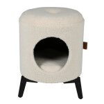D&d home maison pour chat jean blanche 35x35x48cm