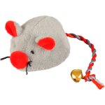 Flamingo jouet jerry souris avec clochette pour chat gris