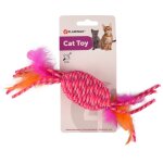 Jouet chat rouleau bibi rose 29cm