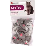 Flamingo peluche souris pour chat a poil court 5cm gris 12pcs